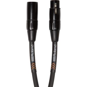 Roland Black Series Heavy-Duty XLR to XLR Balanced Microphone Cable (5')