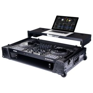 Pioneer DJ DDJ-FLX10 I-Board 1U Flight Case with Glide Style Laptop Platform and Wheels (810GSFLX101UM2)