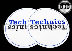 Technics Slip Mats - White, Blue & Black (PAIR)